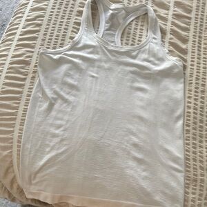 White Racerback Tank Top